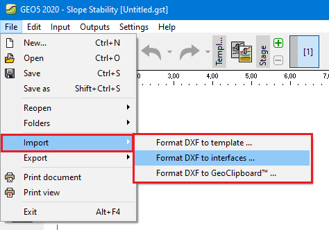 Dxf Import And Export Common Input Geo5 Online Help