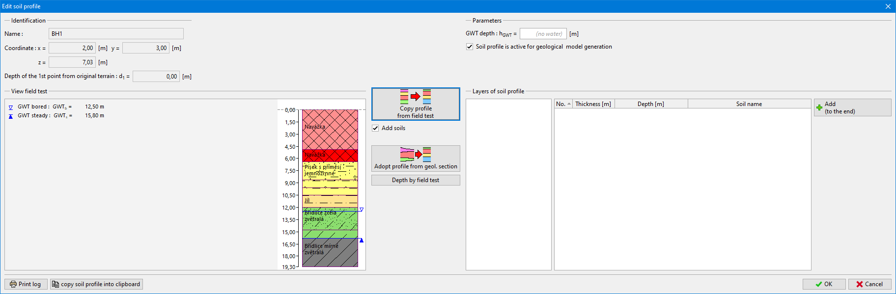 how to make soil profile model