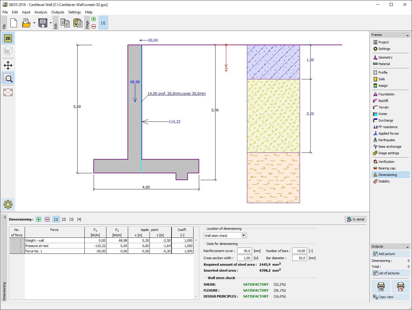 iCantilever Walli Geotechnical Software GEO5 Fine