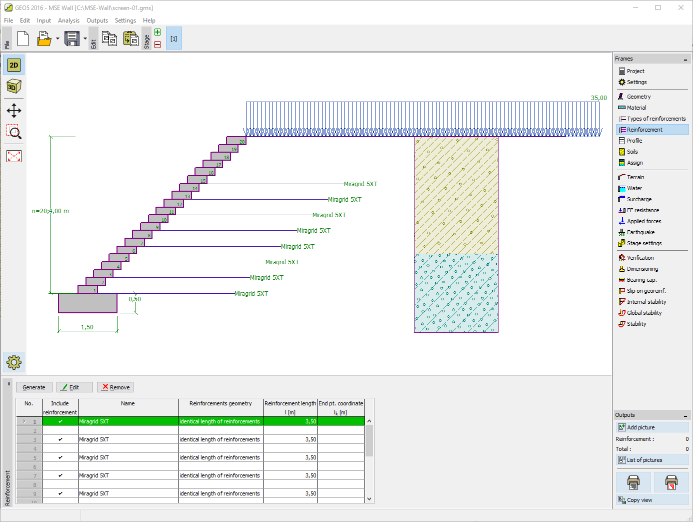 MSE Wall Geotechnical Software GEO5