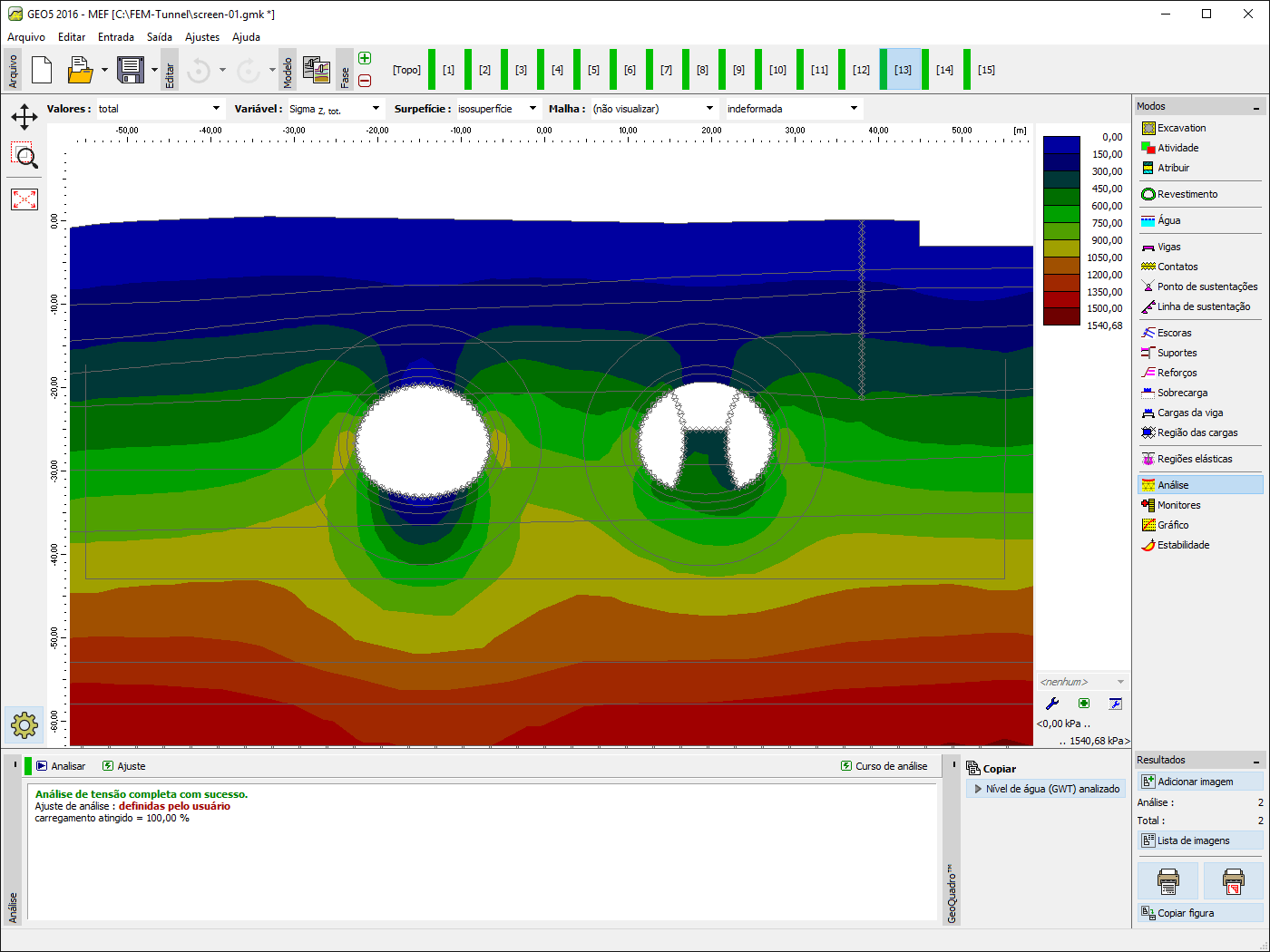 MEF – Túnel : Modelo do túnel sequencial