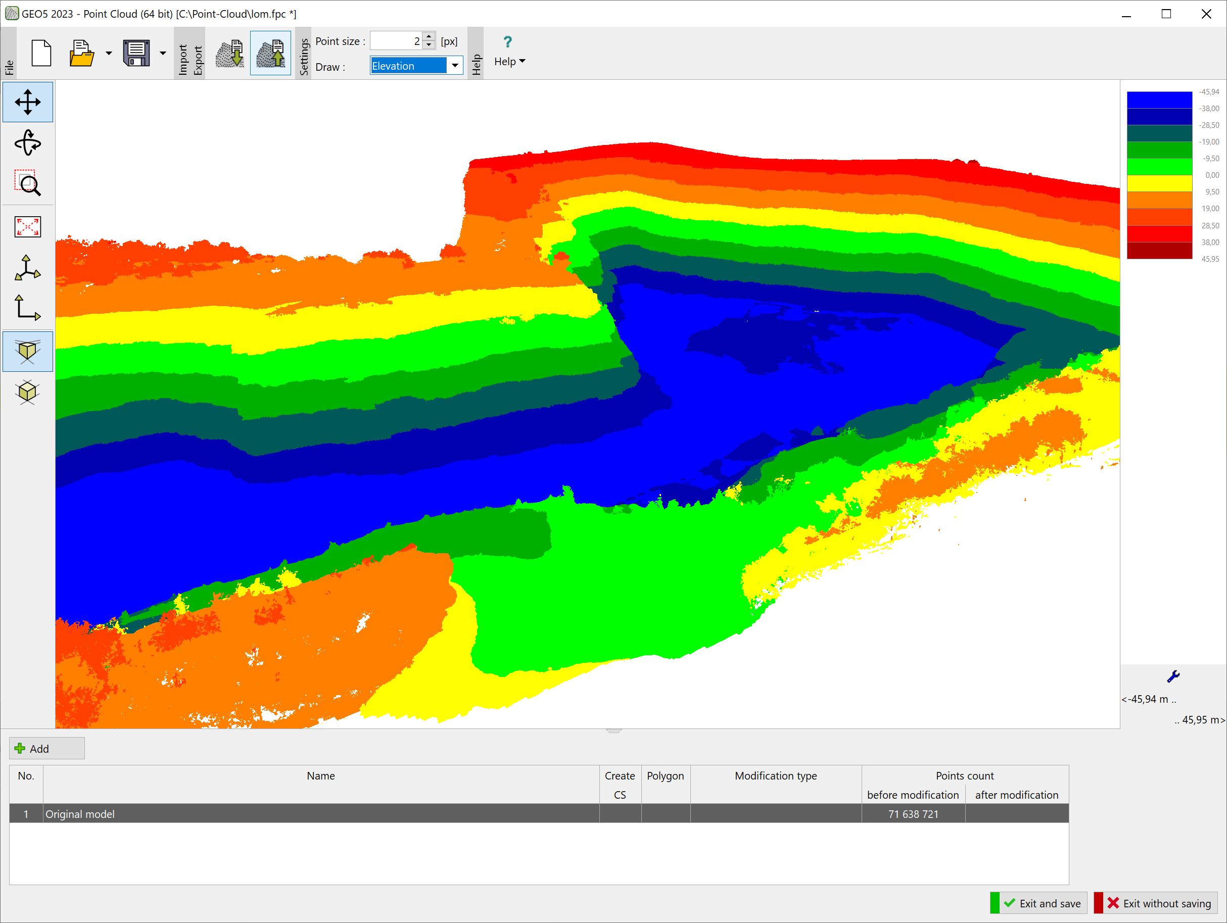 Point Cloud : Elevation map