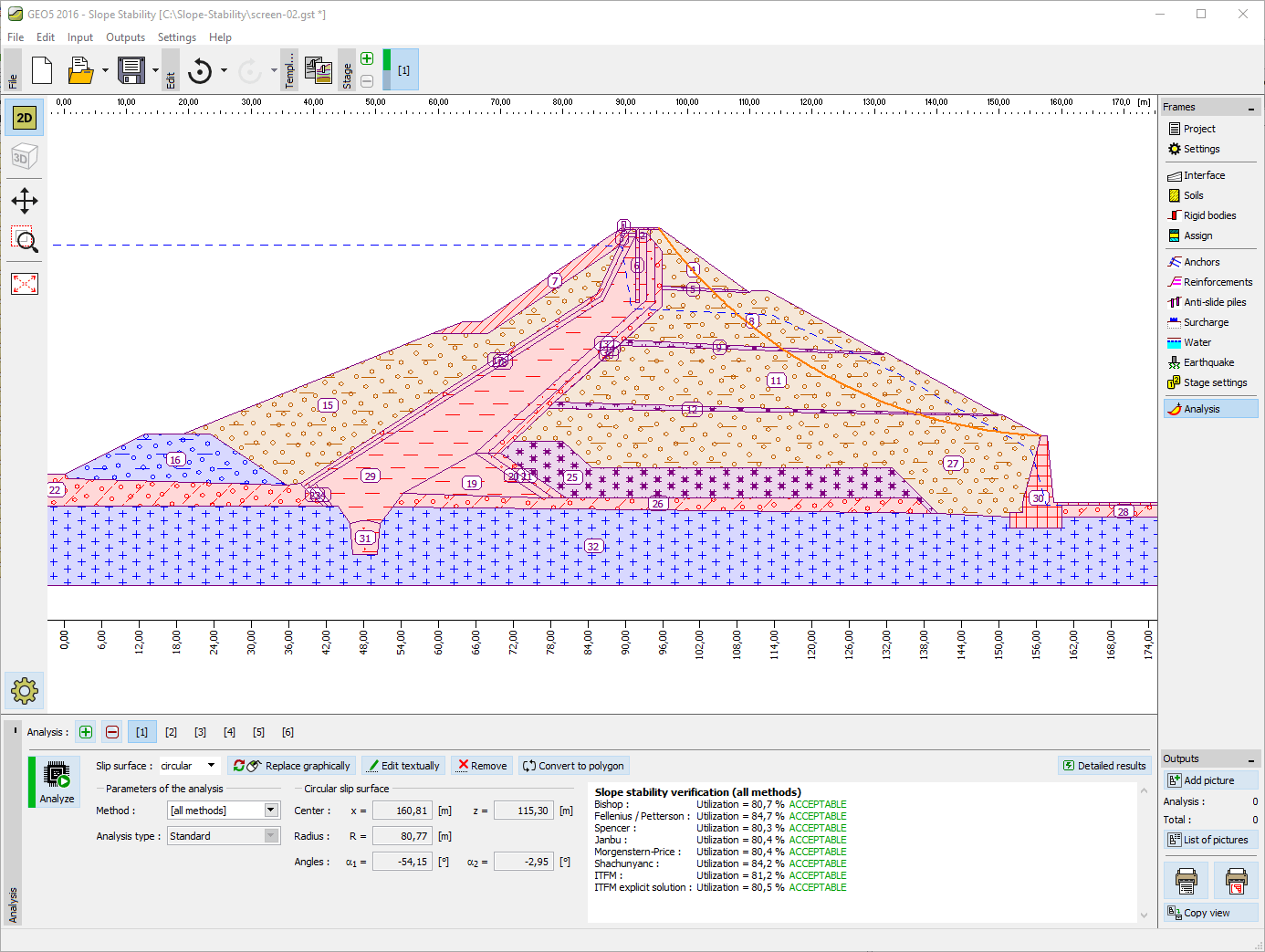 Safety analysis: failure mechanism slope stability with high load on crest  - GeoStudio, PLAXIS Forum - GeoStudio