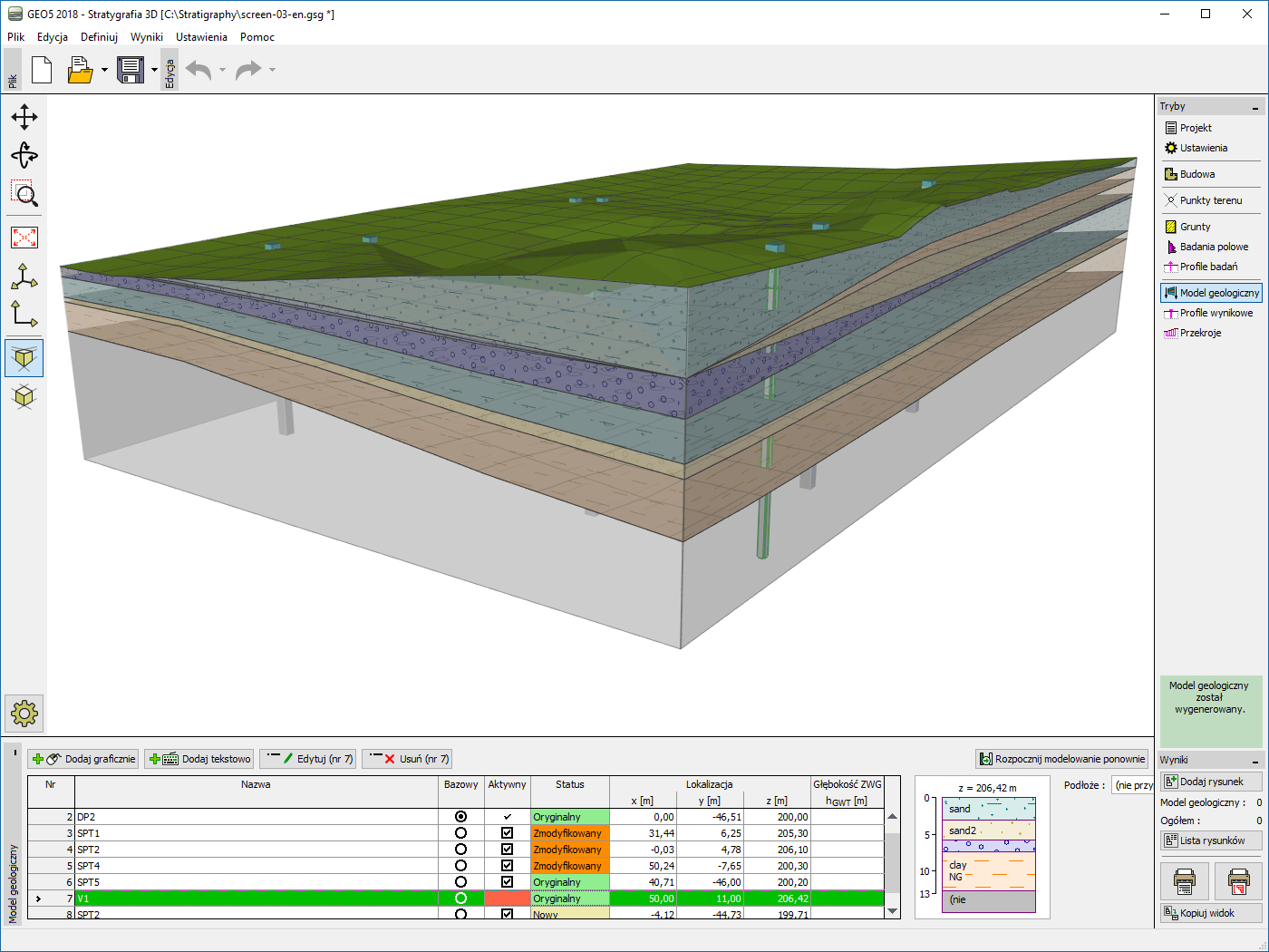 Stratygrafia 3D : Model geologiczny 3D